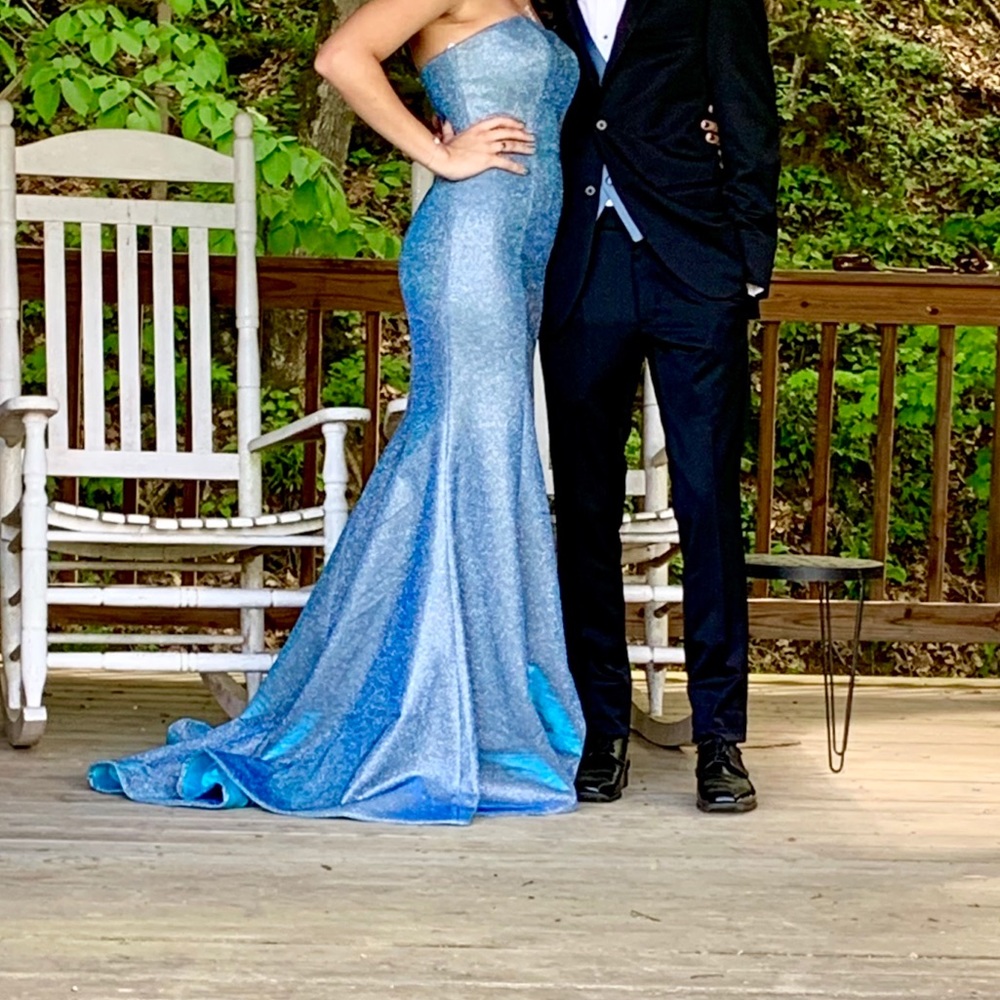 Sherri Hill 52362 Sparkly Strapless Mermaid Gown